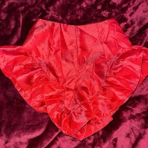 Two piece red short set